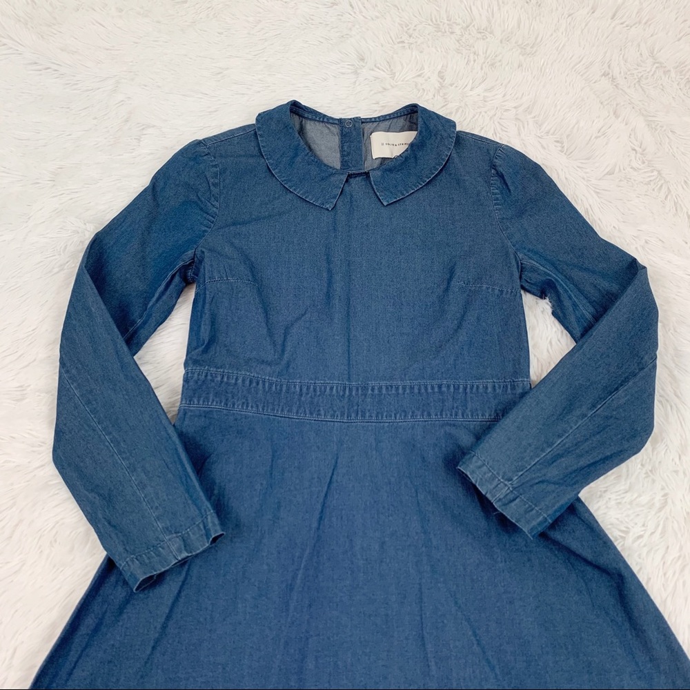 Solid & Striped Long Sleeve Collared Denim Dress … - image 3